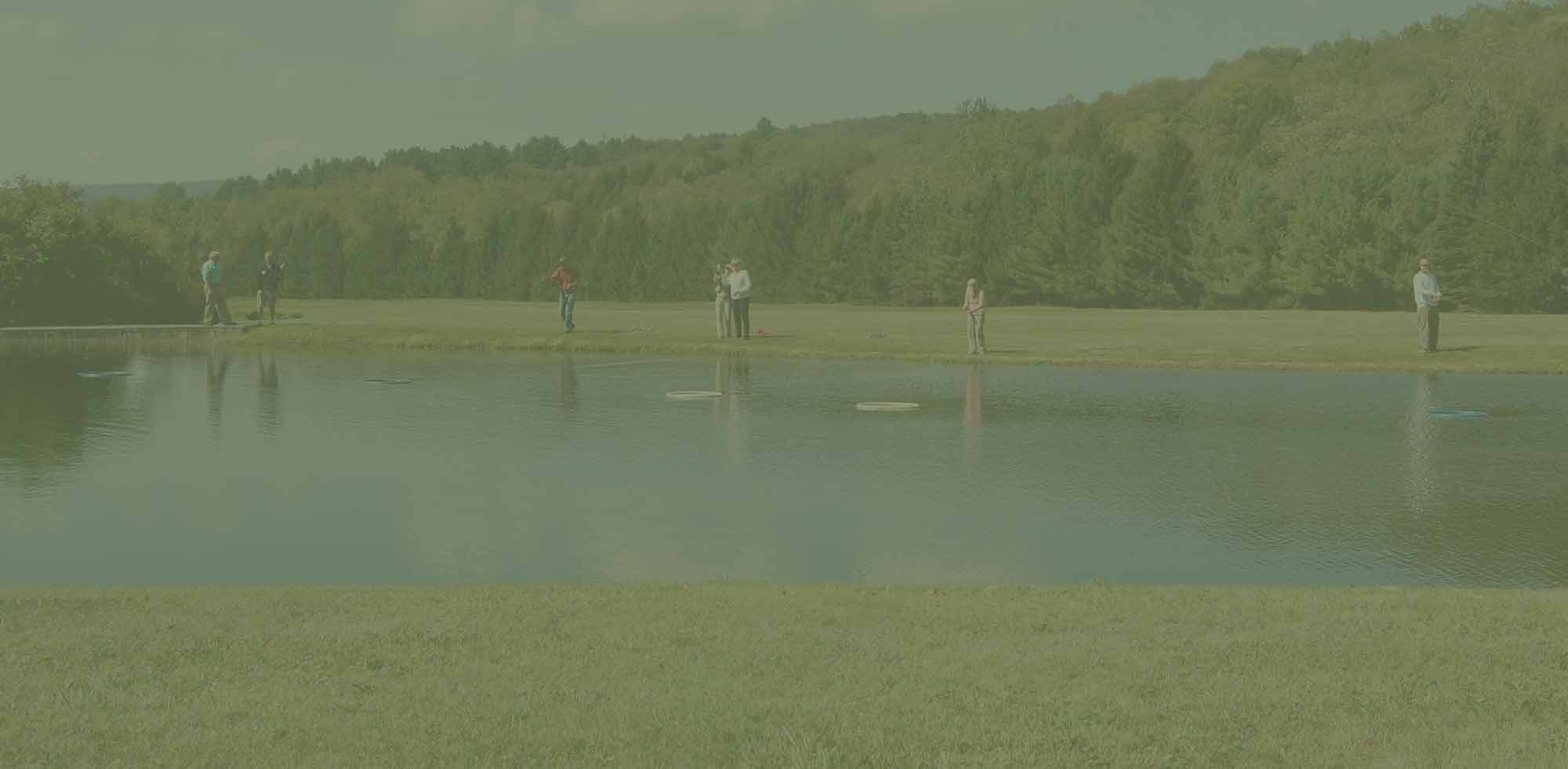 Casting Pond at the Wulff Fly Fishing School, Photo by Mike Hosier